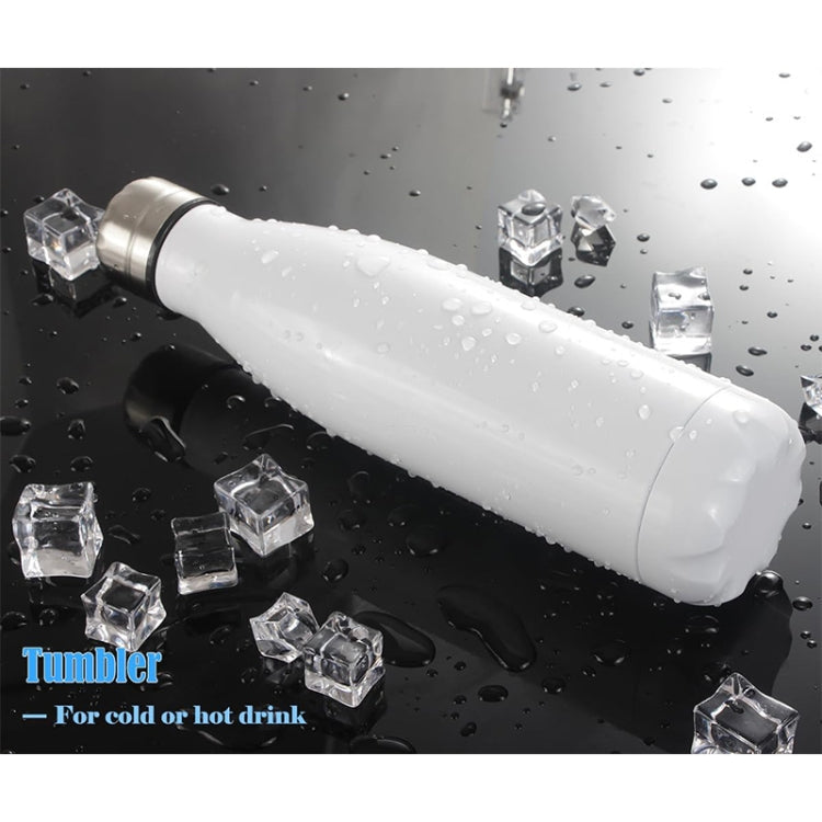 JUNSUNMAY 304 Stainless Steel Double-layer Vacuum Insulated Water Bottle, Capacity:500ml(Black)
