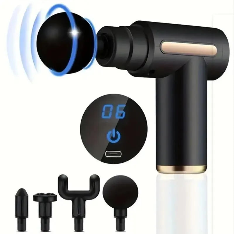 Massage Gun Fascia Deep Muscle Relax Body Neck Massager Electric Fitness Equipment Noise Reduction Male Female