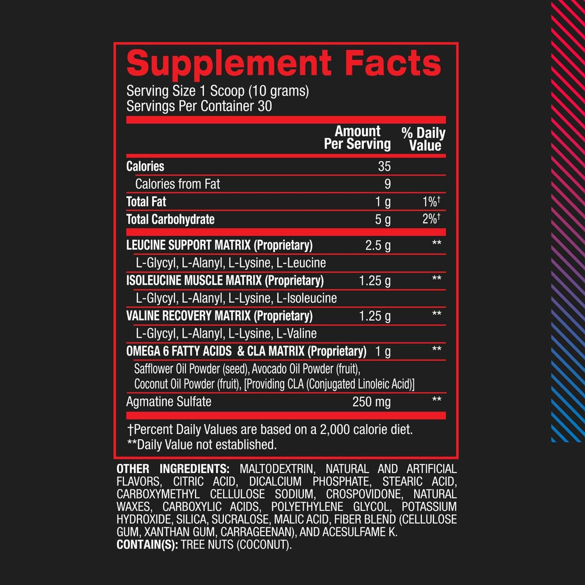 BPI Sports Best BCAA Powder – Rainbow Ice, 30 Servings | Muscle Recovery