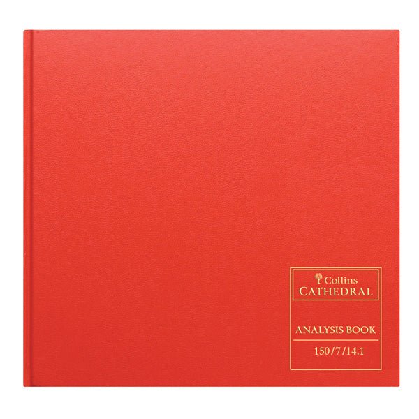 Cathedral -  Accounts Book Analysis  7 Debit, 14 Credit Columns - Red (150/7/14.1)
