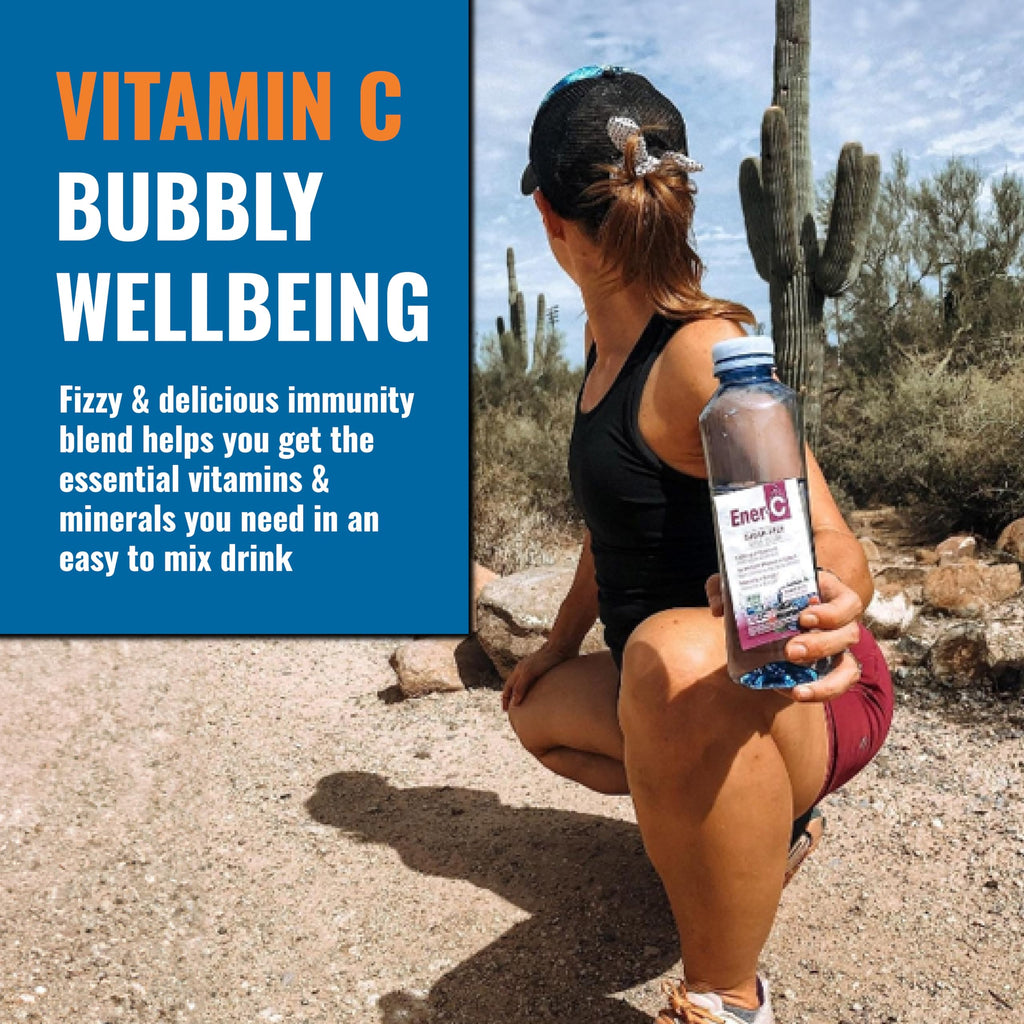 Ener-C Sugar Free Energy Mixed Berry Multivitamin Drink Mix Vitamin C 1000mg & Electrolytes - Natural Immunity Support with Real Fruit Juice Powders Non-GMO Vegan & Gluten Free - 30 Count